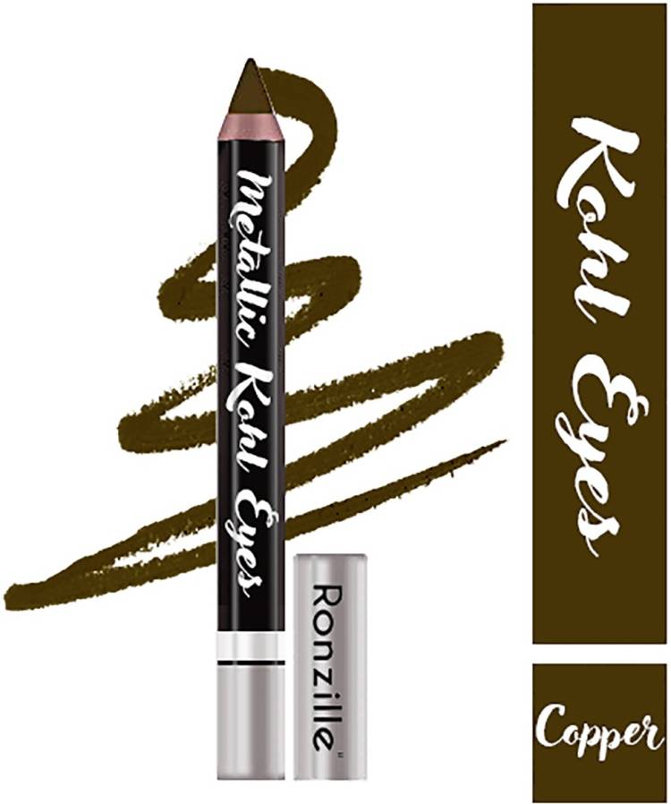 RONZILLE Metallic Kohl Eye Kajal Eyeliner Eyeshadow Pencil Copper Price in India