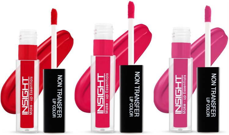 Insight Non Transfer Waterproof Liquid Lip Color (LG40-06,08,10) Pack of 3 Price in India