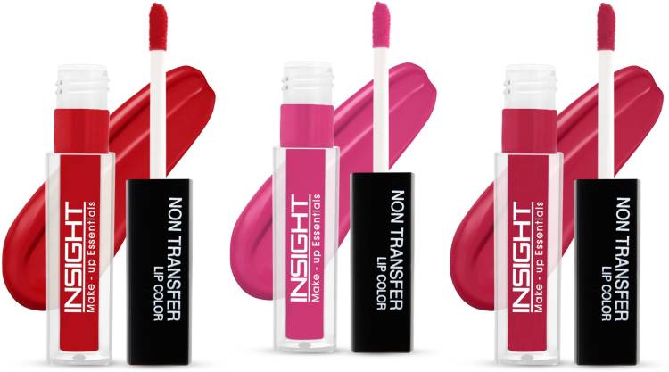 Insight Non Transfer Waterproof Liquid Lip Color (LG40-02,05,08) Pack of 3 Price in India