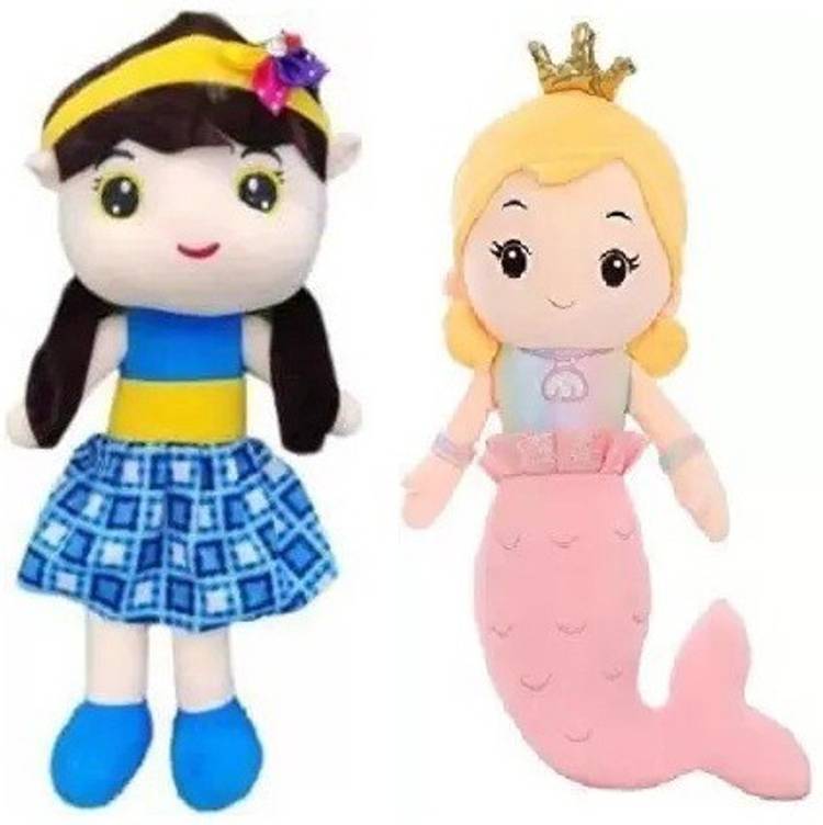 MAURYA Cute Beautiful Sofia Doll And Mermaid Soft Toy combo of dolls for kids/Girls  - 40 cm