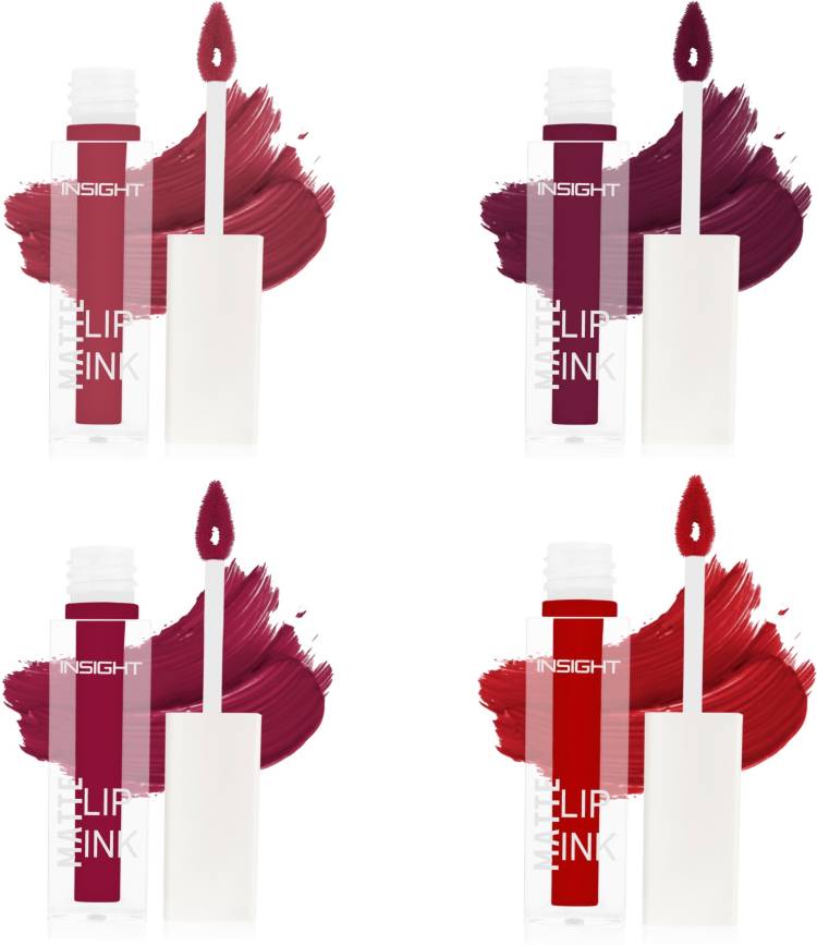 Insight Cosmetics Matte Lip ink (LG43-03,07,11,15) Pack of 4 Price in India