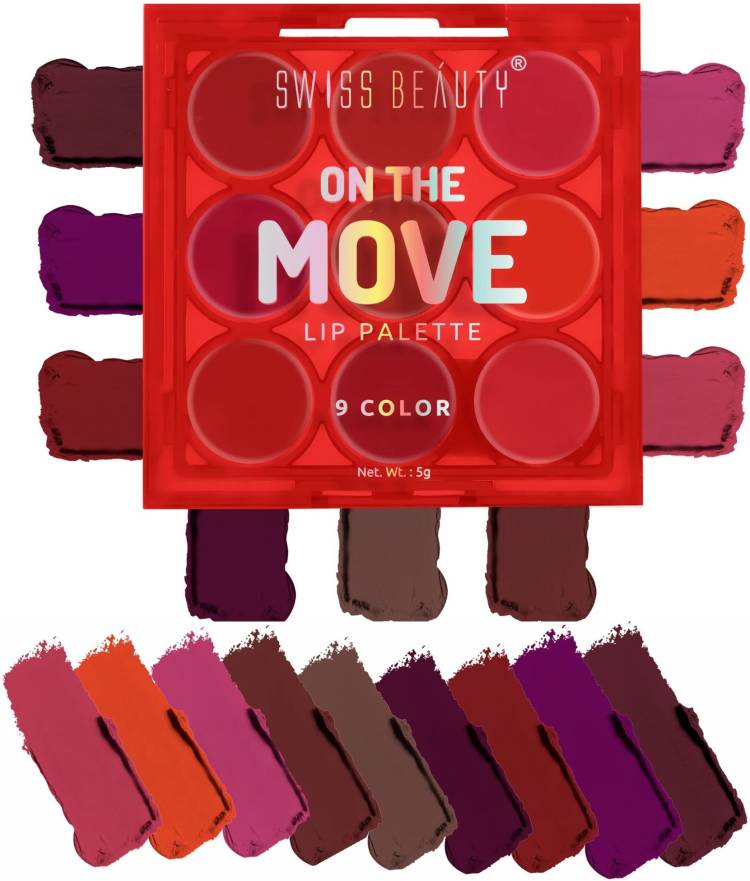 SWISS BEAUTY Highly Pigmented On The Move Lip Palette Shade-1 Price in India