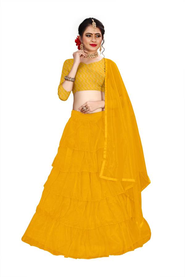 Self Design Semi Stitched Lehenga Choli Price in India