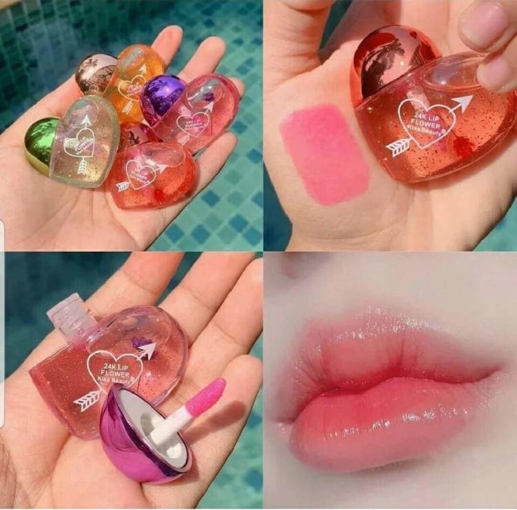 lujo Heart Shape Pink Lip Gloss Tint (5 ml, Piinkish) Price in India