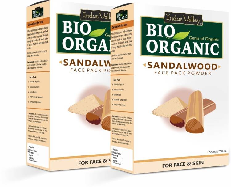 Indus Valley Bio Organic Sandalwood Powder (Chandan powder) for Face Pack & Skin Care Price in India