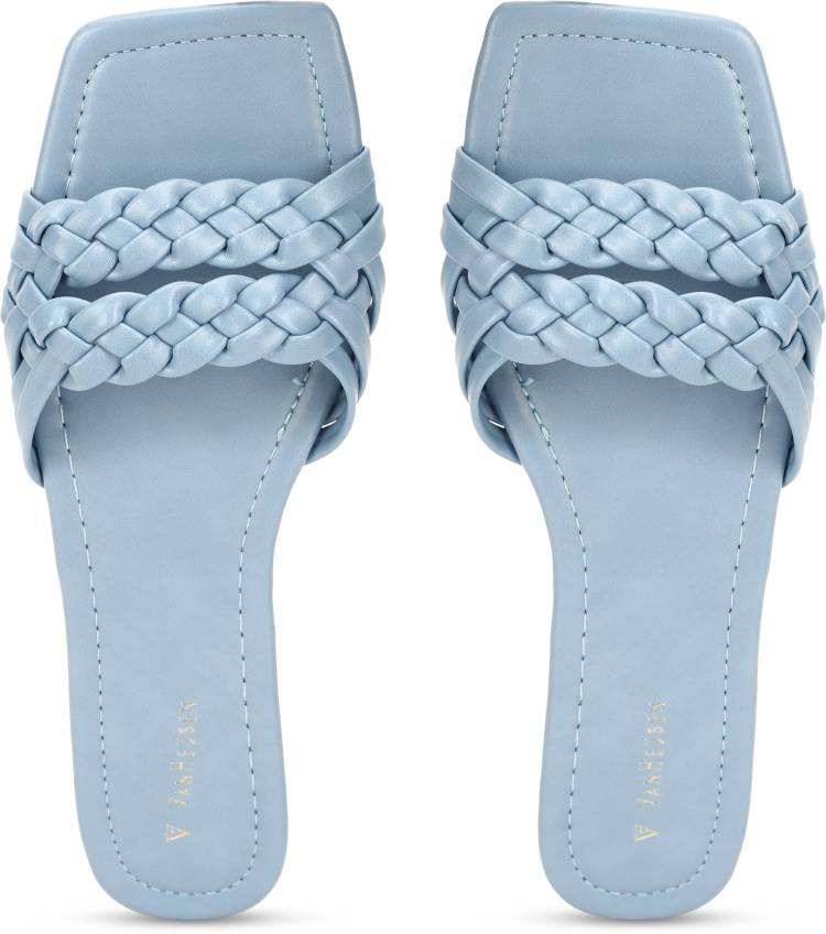 Women Blue Flats Sandal Price in India