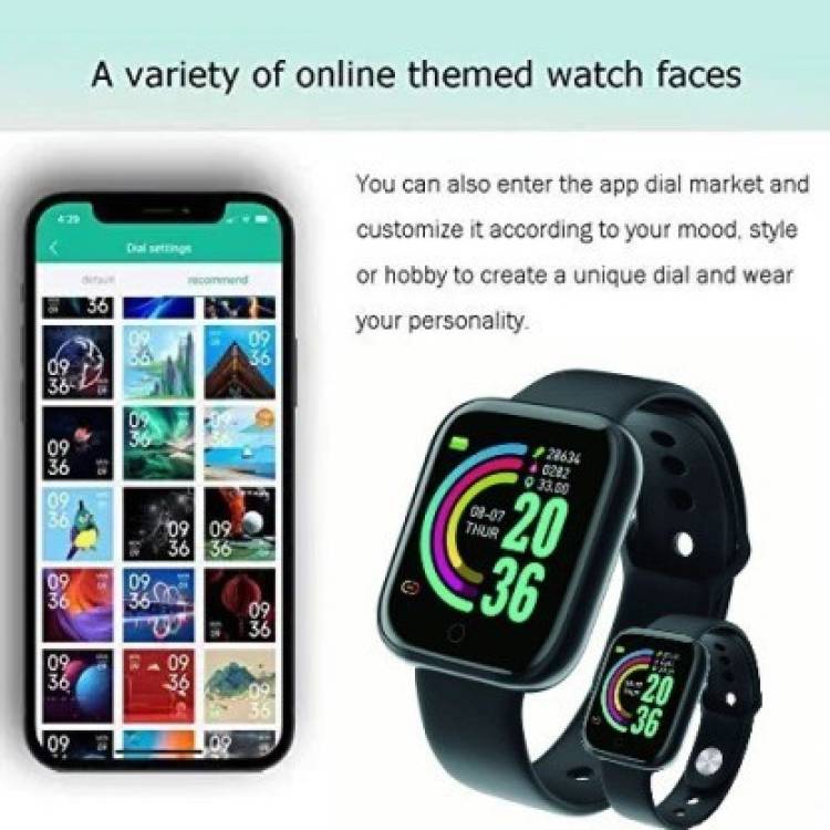 itup AAY Y68 Calorie Counter Bluetooth Smart Band Fitness Watch Smartwatch Price in India