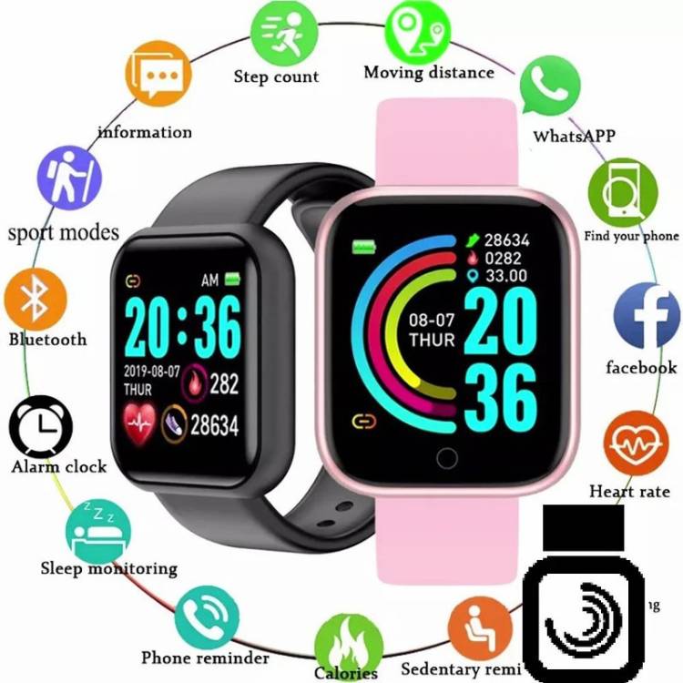 Ykarn Trades OK350(D20) HEART RATE SLEEP TRACKER SMART WATCH BLACK( PACK OF 1) PLUS Smartwatch Price in India