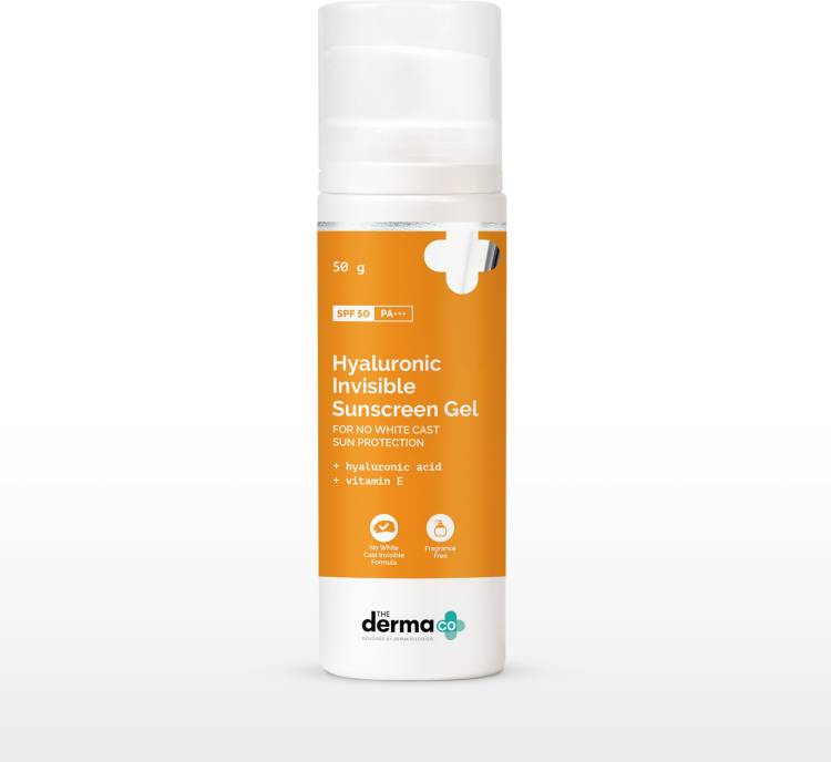 The Derma Co Hyaluronic Invisible Sunscreen Gel for No White Cast Sun Protection - SPF 50 PA+++ Price in India