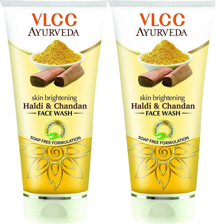 VLCC Ayurveda Skin Brightening Haldi Chandan Fashwash Combo Pack of 2 (100ml X 2) Face Wash Price in India