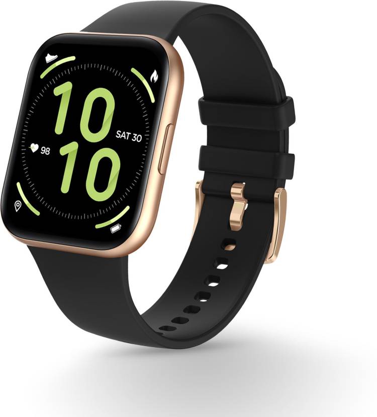 Pebble Pace Pro Smartwatch with 1.7" HD Curved Display Golden Black Smartwatch Price in India