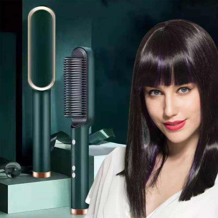 Nimiz air Straightener Comb Brush For Men,Women, Hair Straightening and Smoothing Comb Hair Straightener_Black Hair Straightener Price in India