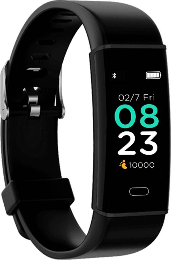 Pebble Kardio+ Fitness Tracker with Colour Display, Sleep, Heart Rate, Black Smartwatch Price in India