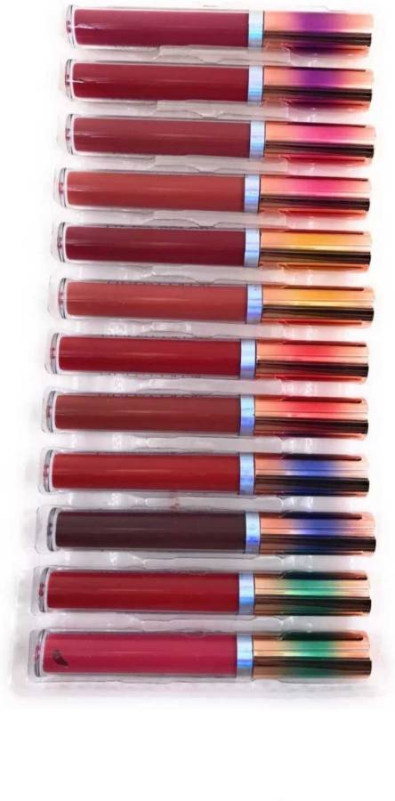 My Colors Matte Liquid Lip Gloss Set Pack 12 x 6ml L-6889-HS Price in India