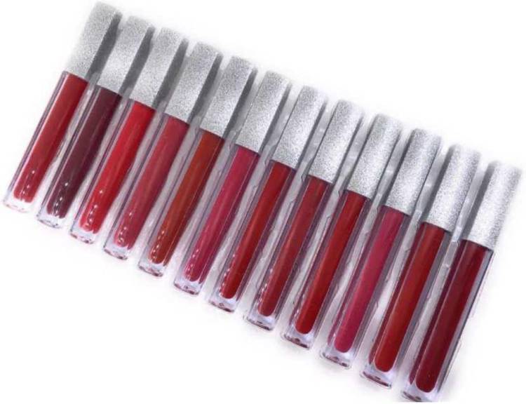 My Colors Matte Liquid Lip Gloss Set Pack 12 x 6ml Multicolor -A-8039 Price in India