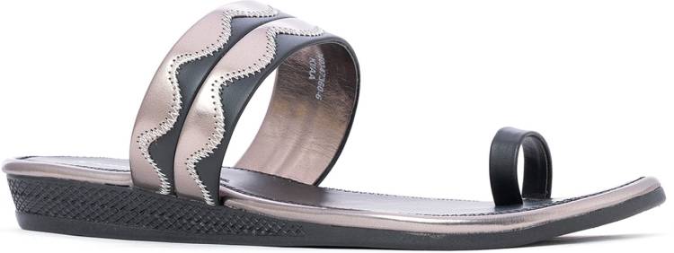 Women Black Flats Sandal Price in India