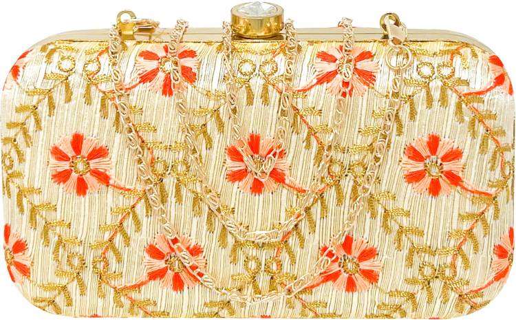 Party Orange  Clutch Price in India