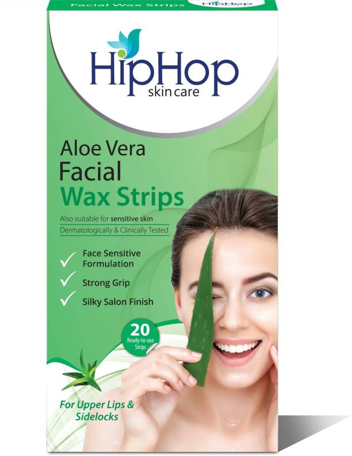 Hip Hop Skincare Facial Wax Strips with Aloe Vera for Sensitive Skin Strips Price in India