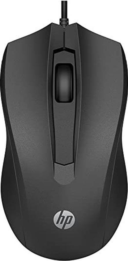 Nandini Provisional HP Wired Mouse 100 with 1600 DPI Optical Sensor Wired Optical Mouse