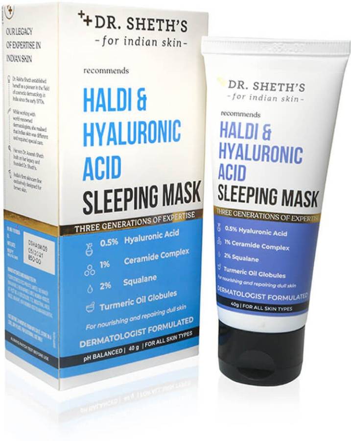 Dr. Sheth's Haldi And Hyaluronic Acid Sleeping Mask Cream For Even Tone, Acne & Dullness Price in India