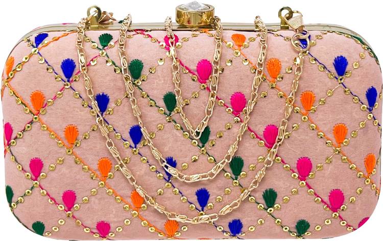 Party Peach  Clutch Price in India