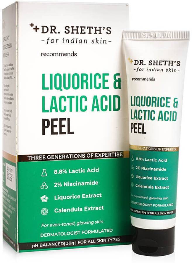 Dr. Sheth's Liquorice & Lactic Acid Peel for Exfoliation, Acne & Pigmentation Price in India