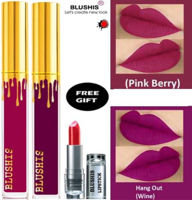 BLUSHIS Non Transfer Insta Beauty Waterproof Longlasting SensationaL Liquid Lipsticks Price in India