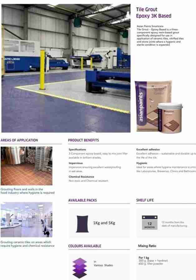 Asian Paints Smartcare Tile Grout Epoxy ( Terracotta ) (Hardener150g