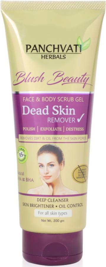 panchvati Dead Skin Remover Gel With pineapple, papaya, tomato & cucumber enzymes extracts (Face & Body Scrub Gel) Parabens & Sulphate Free (200 Grams) For Men & Women Scrub Price in India