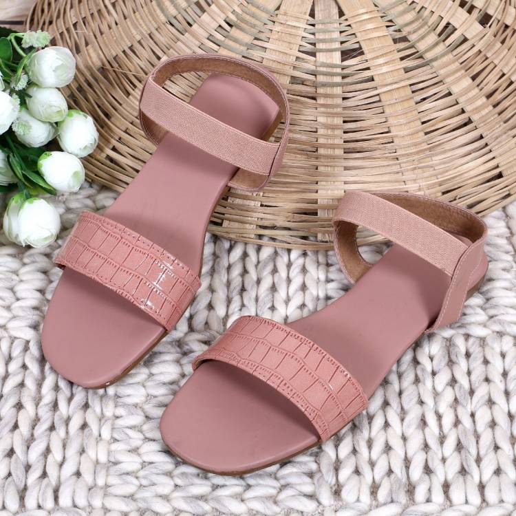 Women Pink Flats Sandal Price in India