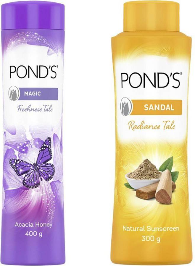 POND's Magic Freshness 400g & Sandal Radiance Talcum Powder 300g Price in India