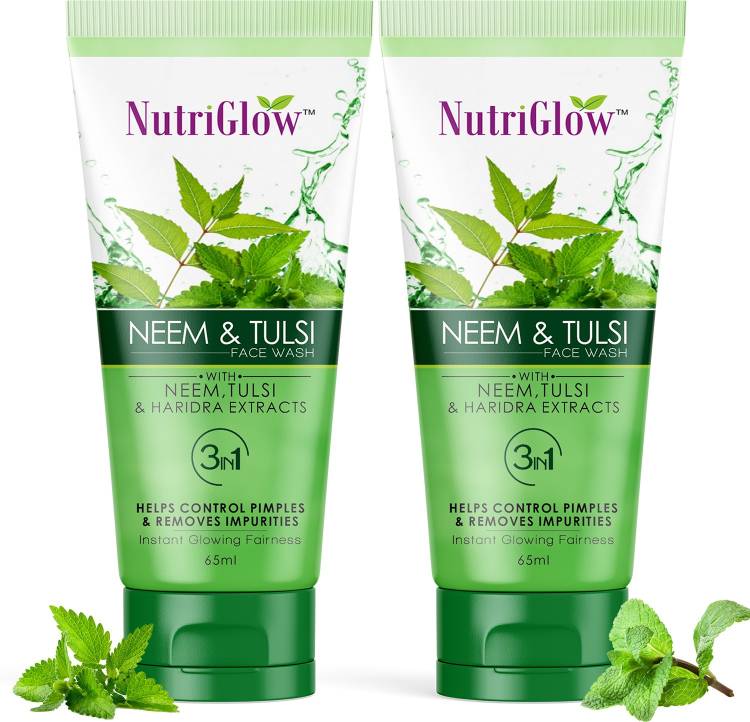 NutriGlow Neem Tulsi  65ml (Pack Of 2) Face Wash Price in India