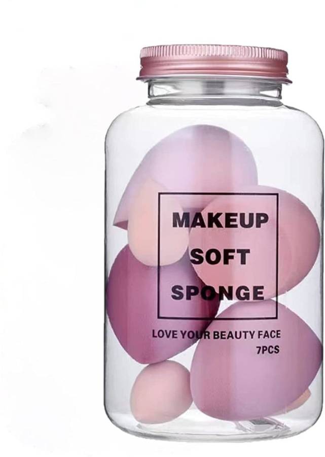 URBANMAC Makeup Sponge Set Beauty Blender with Egg Case ( 4 Big + 3 Mini) Price in India
