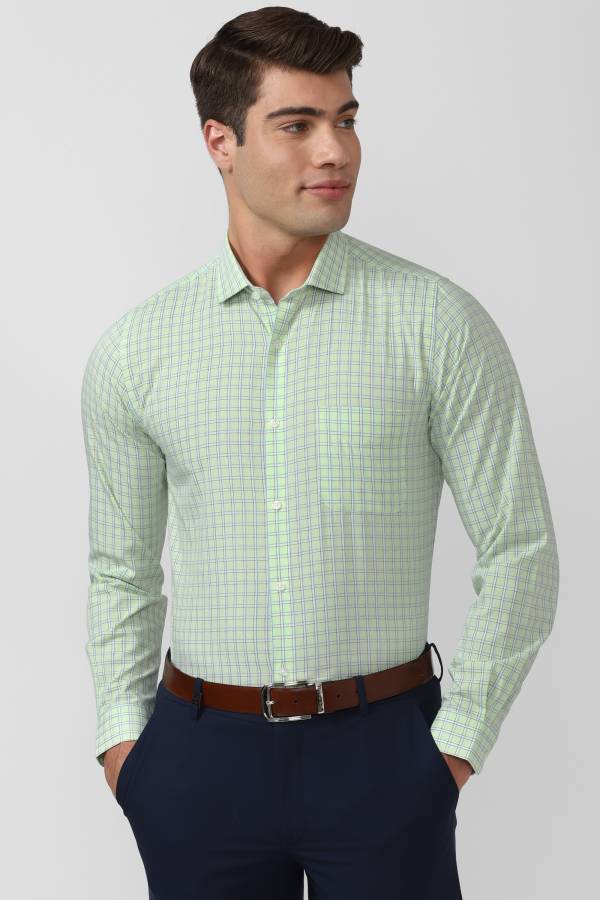Men Slim Fit Checkered Formal Shirt Price in India