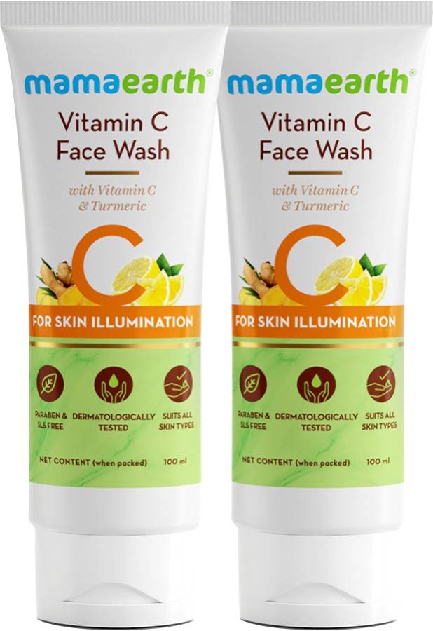 MamaEarth Vitamin C  with Vitamin C and Turmeric for Skin Illumination Face Wash Price in India