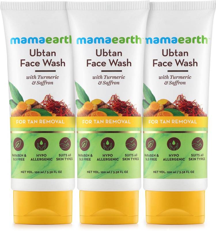 MamaEarth Ubtan  with Turmeric & Saffron for Tan Removal Face Wash Price in India