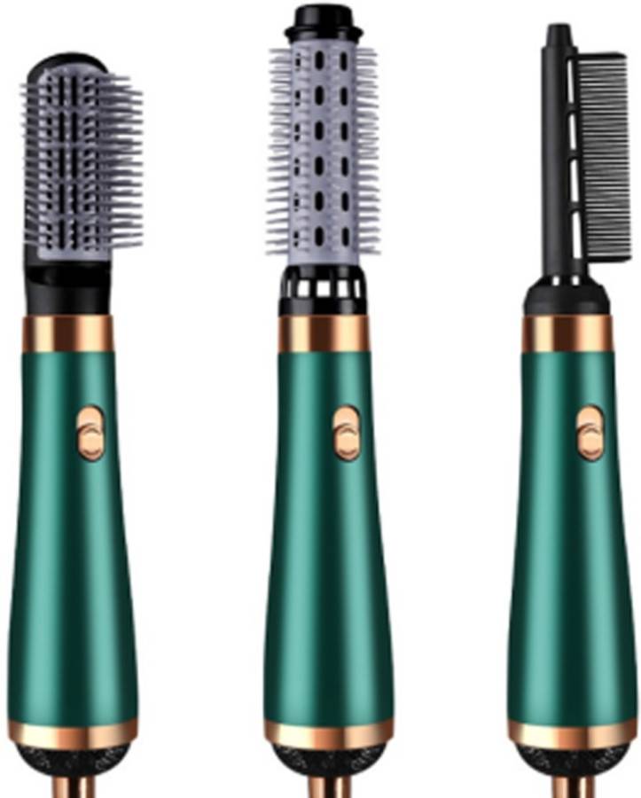 Kemeyy New 3 In 1 Hair Dryer Comb Multifunctional Heating Blow Curling Straightener km 9015 Hair Straightener Brush Price in India
