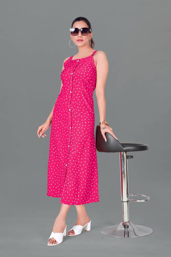 Women A-line Pink Dress Price in India