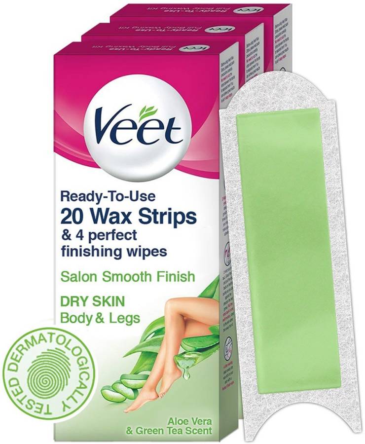 Veet Dry Skin Full Body Waxing Kit Strips Price in India