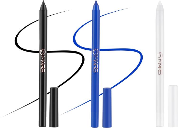 MARS Highly pigmented smudge proof water proof Kajal Black White Blue Price in India