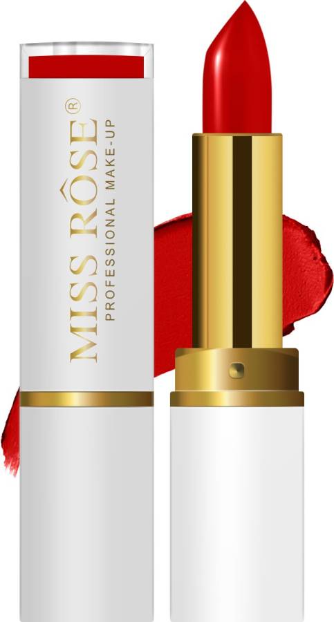 MISS ROSE 3D Fantastic Mineral Long Lasting Matte Lipstick, 3.4gm Dark Red Lipstick Price in India