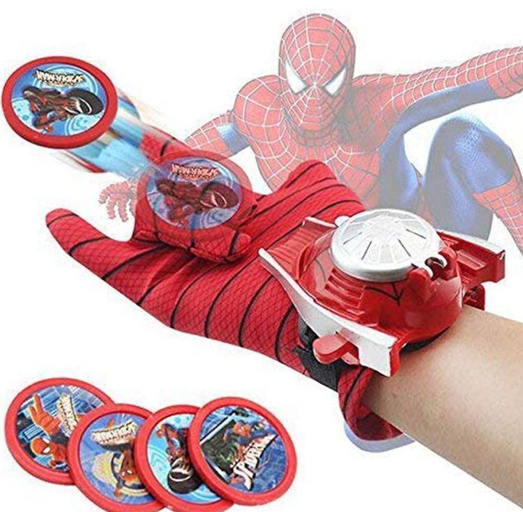 TIDDHI Spiderman Web Disc Shooter Launcher With Single Hand Wearable Glove