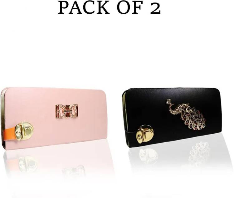 Casual, Party, Formal Multicolor  Clutch Price in India