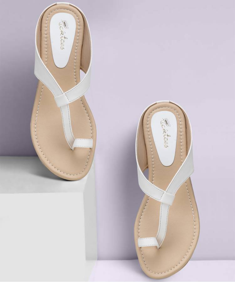 Picktoes Women White Flats Price in India