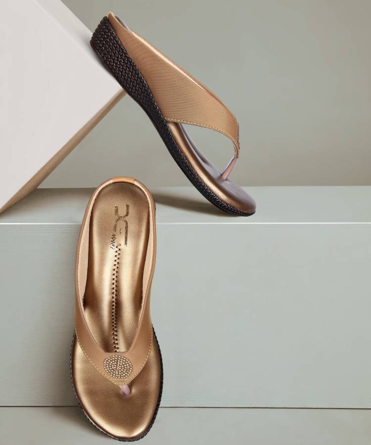 Women Stylish Formal & Party Wear Beige, Copper Flats Sandal Price in India