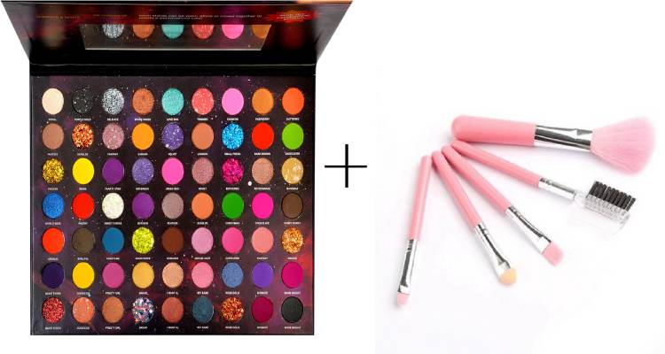 IGOODCO Eyeshadow Palette 63 Colors (Glitter,Shimmer,Matte) With 5 Makeup Brush Set 38.4 g Price in India