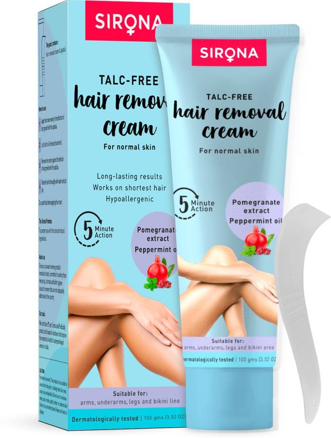 SIRONA Hair Removal Cream - 100 gms for Arms, Legs, Bikini Line & Underarm with No TALC & No Chemical Actives Cream Price in India