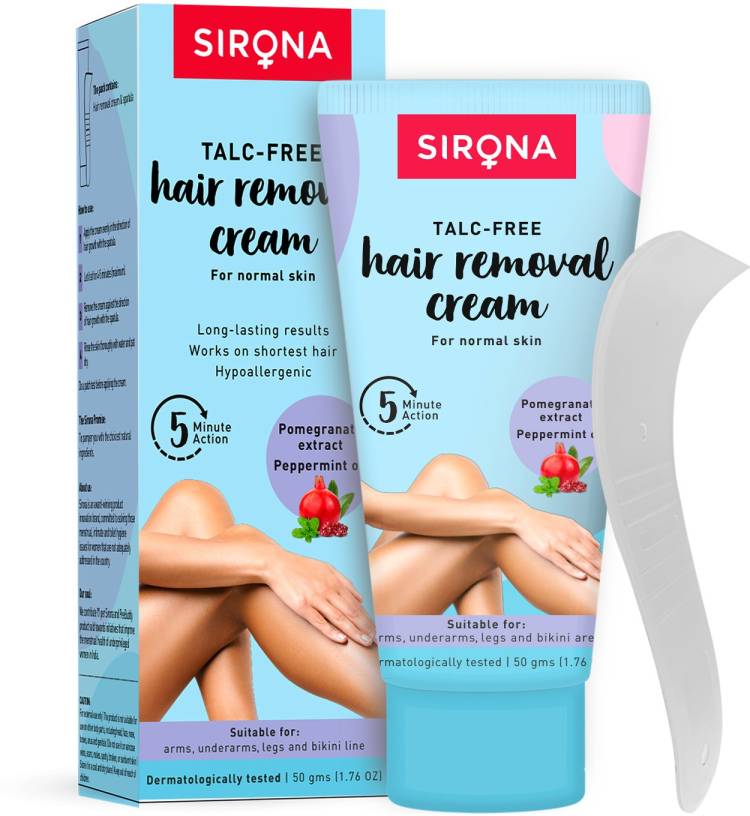 SIRONA Hair Removal Cream - 50 gms for Arms, Legs, Bikini Line & Underarm with No TALC & No Chemical Actives Cream Price in India