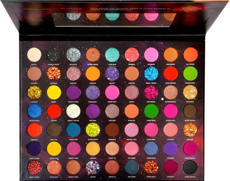 IGOODCO Eyeshadow Palette 63 Colors (Glitter,Shimmer,Matte) With 1 Black Eyeliner 38.4 g Price in India