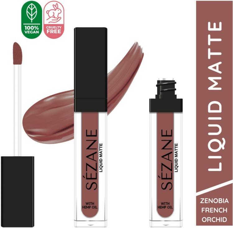 Sezane Liquid Matte Lipstick Waterproof Long Lasting-Zenobia French Orchid-(NS04-5ml) Price in India